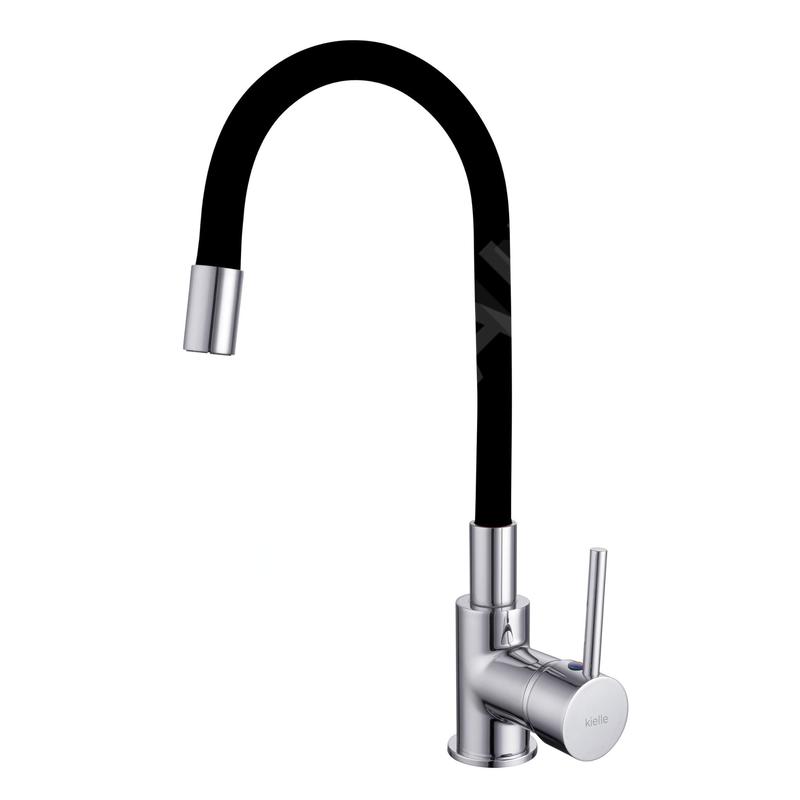 kielle Oudee - Mitigeur d’évier avec bras flexible, chrome/noir 10502100
