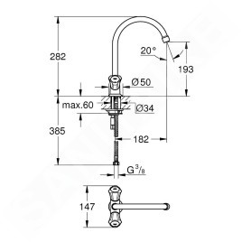 Grohe Costa L - Mitigeur d’évier, chrome 31829001