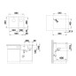 Blanco Andano 340/180 - Évier, 585x440 mm, droit, inox 522977 Blanco Andano 340/180 - Évier, 585x440 mm, droit, inox 522977