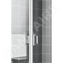 Kermi CADA XS - Porte de douche PTD 100x200, argent brillant/verre transparent CKPTD10020VPK