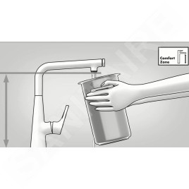 Hansgrohe M81 - Mitigeur d'évier Aquno Select avec bec extractible et jet plat, sBox, simili inox 73830800