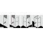Kermi CADA XS - Porte de douche PTD 105x200, argent brillant/verre transparent CKPTD10520VPK Kermi CADA XS - Porte de douche PTD 105x200, argent brillant/verre transparent CKPTD10520VPK