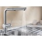 Blanco Linus S - Mitigeur d'évier avec douchette extractible, chrome 518406