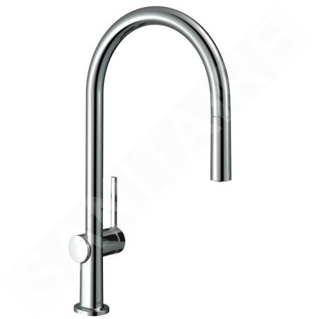 Hansgrohe M54 - Mitigeur d'évier Talis avec bec extractible, sBox, chrome 72803000