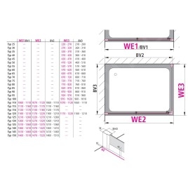 Kermi CADA XS - Porte de douche PTD 110x200, argent brillant/verre transparent CKPTD11020VPK
