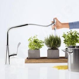 Hansgrohe Metris Select - Mitigeur d’évier 240 avec bec extractible, chrome 14857000