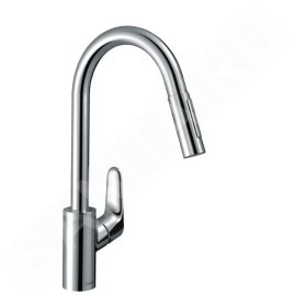 Hansgrohe Focus M41 - Mitigeur d'évier Focus avec douchette extractible, EcoSmart, chrome 31833000