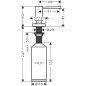 Hansgrohe Accessoires - Distributeur de détergent A71, 500 ml, noir mat 40468670