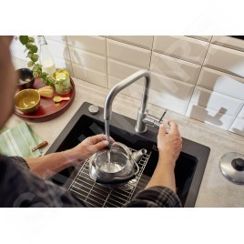 Blanco Jandora S - Mitigeur d'évier avec bec extractible, inox brossé 526614