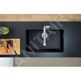 Hansgrohe Éviers - Evier encastré granit S510-U660, graphite noir 43432170