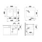 Blanco Subline 340/160 - Évier en Silgranit, 555x460 mm, InFino, bac à gauche, anthracite 523548 Blanco Subline 340/160 - Évier en Silgranit, 555x460 mm, InFino, bac à gauche, anthracite 523548