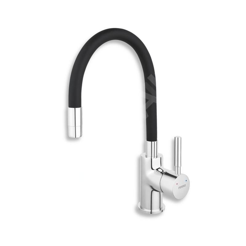 Novaservis Ferro - Robinetterie d’évier avec bec flexible, noir/chrome 70710,0C Novaservis Ferro - Robinetterie d’évier avec bec flexible, noir/chrome 70710,0C