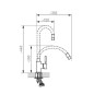Novaservis Ferro - Robinetterie d’évier avec bec flexible, noir/chrome 70710,0C Novaservis Ferro - Robinetterie d’évier avec bec flexible, noir/chrome 70710,0C
