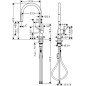 Hansgrohe M54 - Mitigeur d’évier Talis avec manchon de fermeture extractible, noir mat 72802670