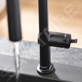 Hansgrohe M54 - Mitigeur d’évier Talis avec manchon de fermeture extractible, noir mat 72802670