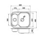 Novaservis Éviers - Évier, 490x620 mm avec trop-plein, inox DR49/62 Novaservis Éviers - Évier, 490x620 mm avec trop-plein, inox DR49/62