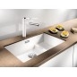 Blanco Linee S - Robinetterie d’évier avec douchette extractible, blanc/chrome 518441