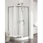 Kermi CADA XS - Cabine de douche 80x80 cm, argent brillant/verre transparent CKT5508020VPK