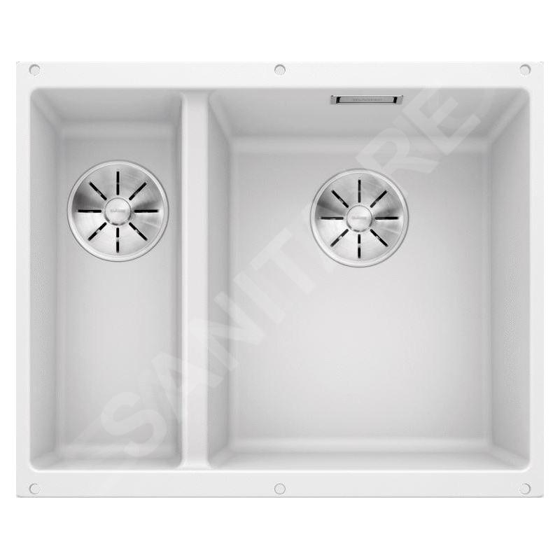 Blanco Subline 340/160 - Évier en silgranit, 555x460 mm, bac à droite, blanc 523562
