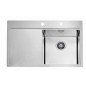 Alveus Pure - Évier 790x525 mm, avec commande de vidage, droite, inox 1103651