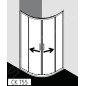 Kermi CADA XS - Cabine de douche 80x80 cm, argent brillant/verre transparent CKT5508020VPK