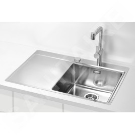 Alveus Pure - Évier 790x525 mm, avec commande de vidage, droite, inox 1103651