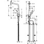 Hansgrohe M71 - Mitigeur d'évier M7117-H320 avec douchette extractible, sBox, chrome 73816000