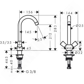 Hansgrohe Logis - Mitigeur d’évier, chrome 71280000