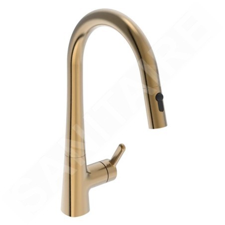 Hansa Designo - Mitigeur d'évier avec douchette extractible, bronze brossé 5136228381