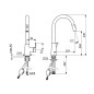 Hansa Designo - Mitigeur d'évier avec douchette extractible, bronze brossé 5136228381