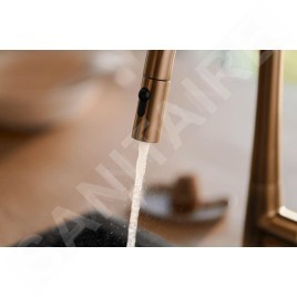 Hansa Designo - Mitigeur d'évier avec douchette extractible, bronze brossé 5136228381