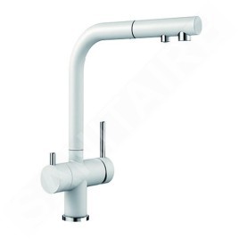 Blanco Fontas S II - Robinetterie d’évier avec douchette extractible et fonction filtrante, blanc 525204