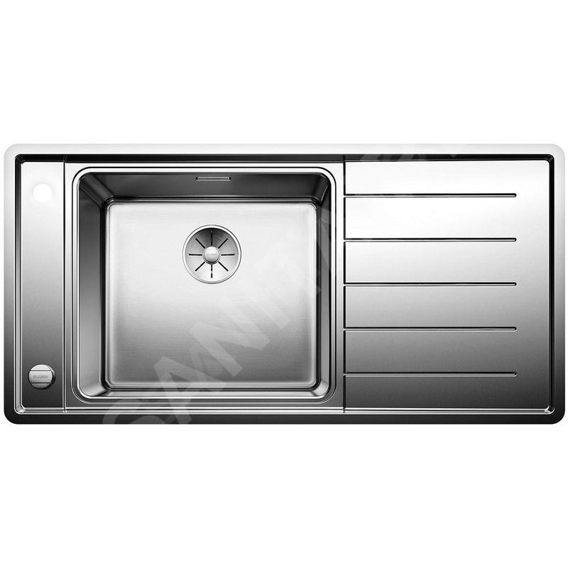 Blanco Andano - Évier, 1000x500 mm, avec commande de vidage et un bol, inox 523000 Blanco Andano - Évier, 1000x500 mm, avec commande de vidage et un bol, inox 523000
