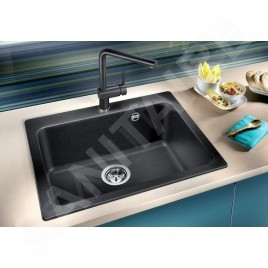 Blanco Naya 6 - Évier en silgranit, 615x510 mm, noir 525941