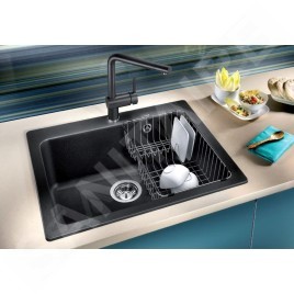 Blanco Naya 6 - Évier en silgranit, 615x510 mm, noir 525941