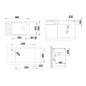 Blanco Elon XL 8 - Évier en silgranit, 860x500 mm, avec accessoires, gris rocher 524871 Blanco Elon XL 8 - Évier en silgranit, 860x500 mm, avec accessoires, gris rocher 524871