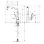 Hansgrohe Metris New - Mitigeur de cuisine pour une installation sous fenêtre, chrome 14823000 Hansgrohe Metris New - Mitigeur de cuisine pour une installation sous fenêtre, chrome 14823000