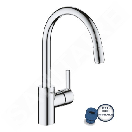 Grohe Feel - Mitigeur d'évier avec douchette extractible, chrome 32671002