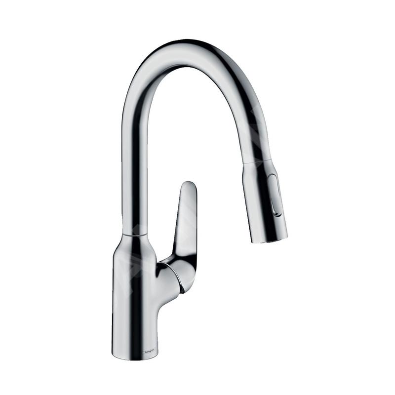 Hansgrohe Focus M42 - Mitigeur d'évier M429-H180 ECO, avec bec extractible, chrome 71862000