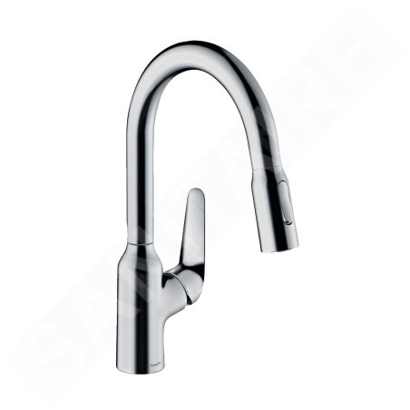 Hansgrohe Focus M42 - Mitigeur d'évier M429-H180 ECO, avec bec extractible, chrome 71862000
