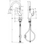 Hansgrohe Focus M42 - Mitigeur d'évier M429-H180 ECO, avec bec extractible, chrome 71862000