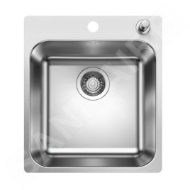 Blanco Supra 400 - Évier, 500x440 mm, avec commande du vidage, inox brossé 526353