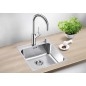 Blanco Supra 400 - Évier, 500x440 mm, avec commande du vidage, inox brossé 526353