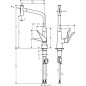 Hansgrohe M71 - Mitigeur d'évier Metris Select avec douchette extractible, simili inox 73820800