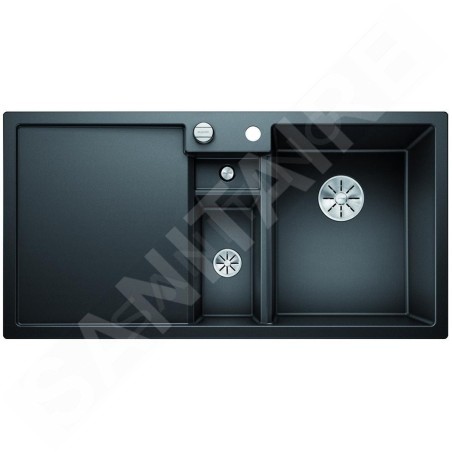 Blanco Collectis 6 - Évier en silgranit 1000x510 mm, avec commande de vidage et accessoires, noir 525866