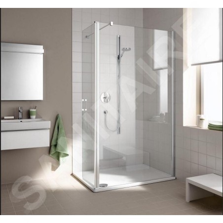 Kermi CADA XS - Paroi de douche TFR, 110x200 cm, droite, argent brillant/verre transparent CKTFR11020VPK