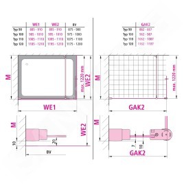 Kermi CADA XS - Paroi de douche TFR, 110x200 cm, droite, argent brillant/verre transparent CKTFR11020VPK