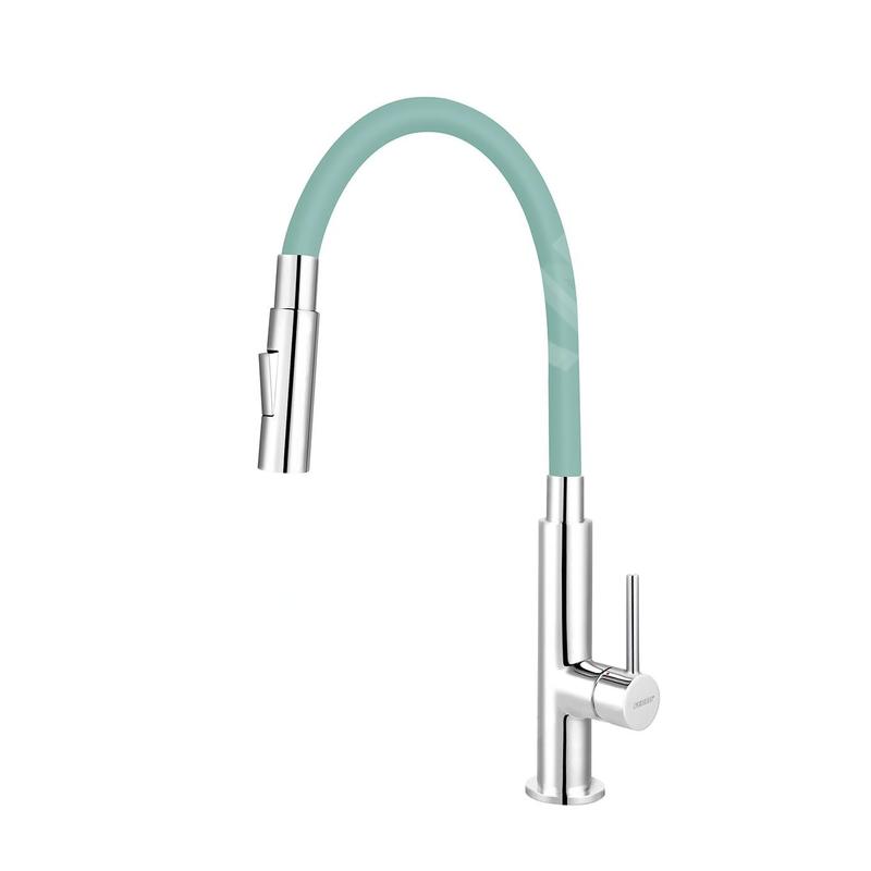 Novaservis Ferro - Mitigeur d'évier avec bras flexible, 2 jets, menthe / chrome 70730,0M