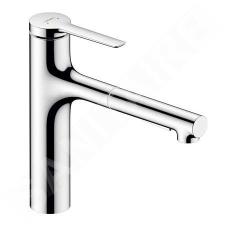 Hansgrohe Zesis M33 - Mitigeur d'évier avec douchette extractible, sBox, chrome 74823000