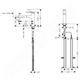 Hansgrohe Zesis M33 - Mitigeur d'évier avec douchette extractible, sBox, chrome 74823000